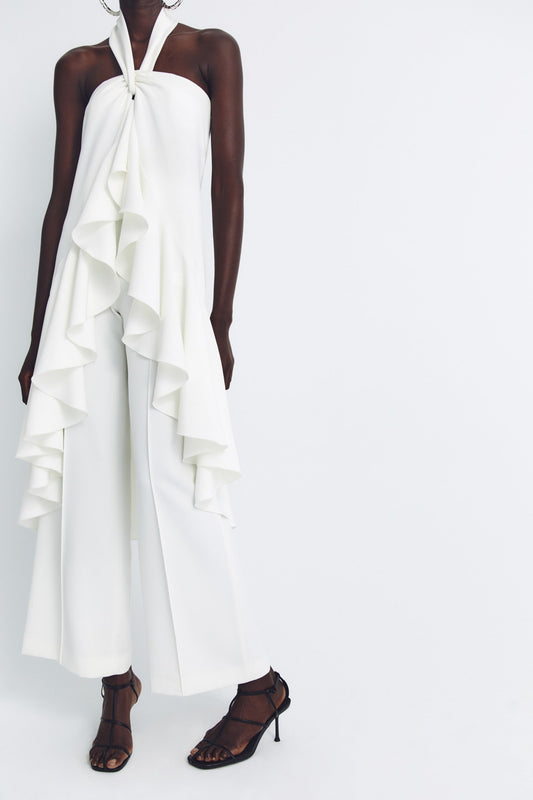 Backless Maxi Top Wide Leg Pants Set