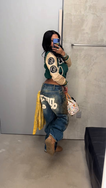 Vintage Washed High-Waist Relaxed Denim Jeans