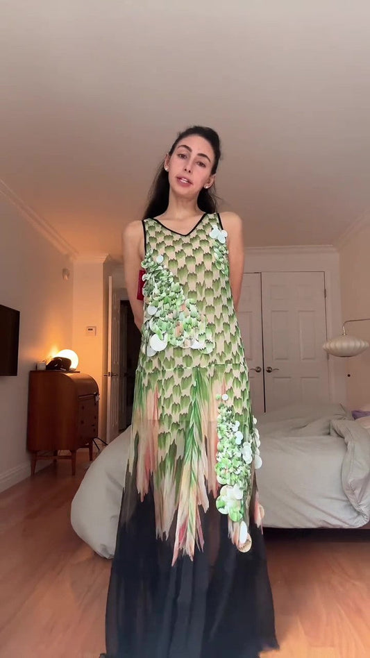 Women's Sheer Paneled One Shoulder Midi Dress, Asymmetric Evening Gown